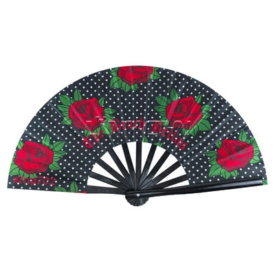 Custom Clap Clack Handheld Pride Fans for Festivals Weddings Bamboo Glowing Logo Dark Dancing Sublimation Painted Design