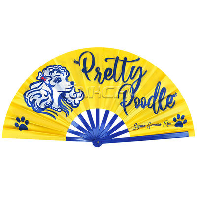Custom Clap Clack Handheld Pride Fans for Festivals Weddings Bamboo Glowing Logo Dark Dancing Sublimation Painted Design