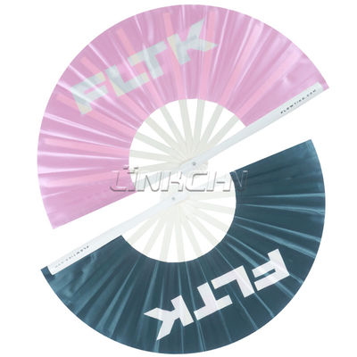 13inch Large Rave Fan Popping Fan Clacking Fans for Line Dancing,Hand Fans for Women Foldable,Boots on The Ground Fan