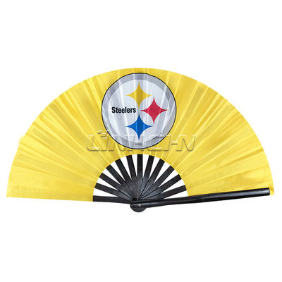 Custom 13-Inch Bamboo Dancing Rave Clack Fan Large Hand Held Logo Sublimation Loud Noise Painted Personalized Bamboo Printing