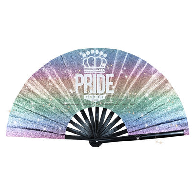Hot Sale Custom Silk Fabric Bamboo Handheld Wedding Fan for Bridal Wedding Party Favor Custom LOGO Bamboo Hand Fan