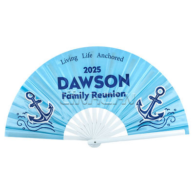 2025 Wholesale Big Clack Large Rave Personalized Custom Printed Logo Bamboo Hand Fan