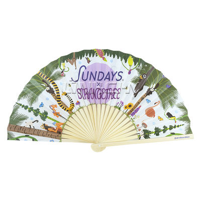 Wholesale 21cm Custom Printed Logo Folding Bamboo Hand Fan for Weddings Hand Held Fans Painting Patterns Souvenirs Decorations