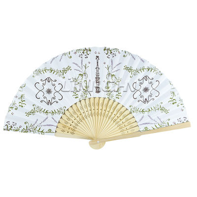 Wholesale 21cm Custom Printed Logo Folding Bamboo Hand Fan for Weddings Hand Held Fans Painting Patterns Souvenirs Decorations