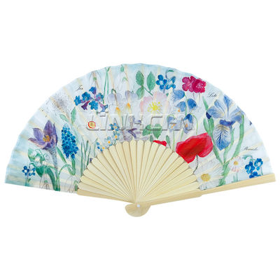 Custom Logo Eco-Friendly Bamboo Folding Hand Fan Business Wedding Gift Promotion Personalized Design Crafted Sustainable Bamboo