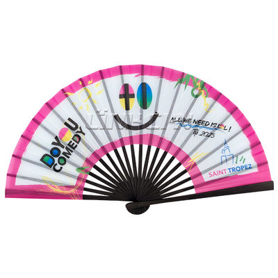 Custom Logo Eco-Friendly Bamboo Folding Hand Fan Business Wedding Gift Promotion Personalized Design Crafted Sustainable Bamboo
