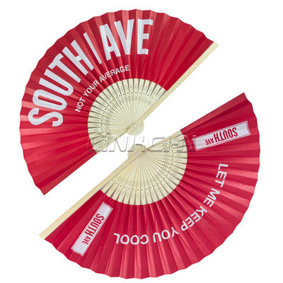 Custom Branded Portable Bamboo Folding Silk Dance Fan Promotional Custom Painted Logo Hand Fans for Chinese New Year Christmas