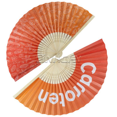 Custom Branded Portable Bamboo Folding Silk Dance Fan Promotional Custom Painted Logo Hand Fans for Chinese New Year Christmas