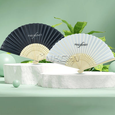 Custom Logo Decorative Traditional Folding Chinese Hand Fan Durable Bamboo with Silk Cloth Painted Technique Souvenir