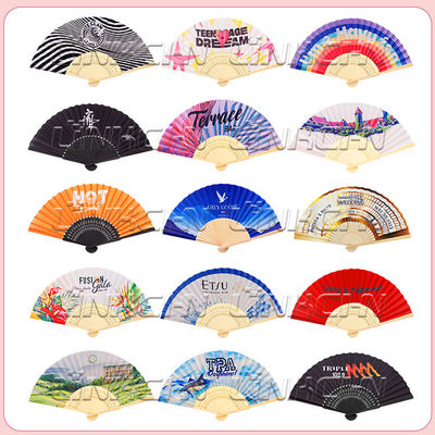 Hand Fans for Wedding Love Style Bamboo Silk Folding Fans Folk Art Pattern Painted Carved Paper Material Decorative Folding Fans