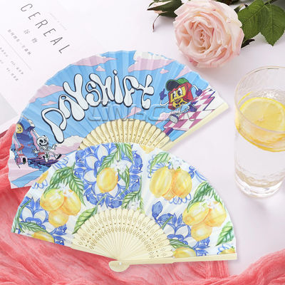 Custom Bamboo Handheld Folding Fans for Wedding Home Decoration Business Gifts