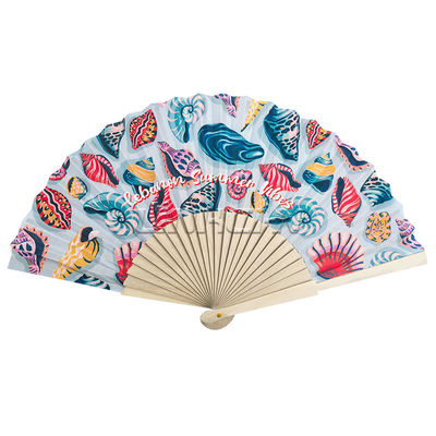 Customized 23 cm Wooden Hand Fan with Spanish Printed Model Pattern Colourful Painted Wedding Favors Bulk Abanico De Mano