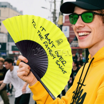 Wholesale 23cm Wooden Hand Folding Fan Custom Logo for Wedding Fan Rave Party Folk Art Hand Held Fans