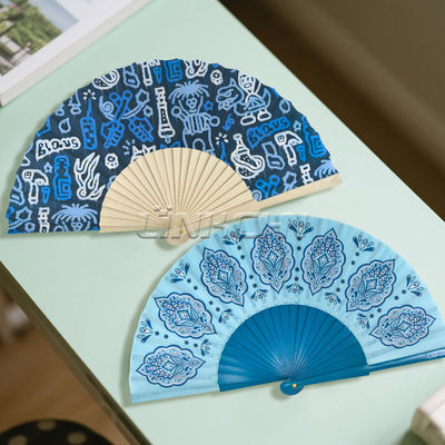 High Quality Custom Wood Bamboo Spanish Hand Fan Printing LOGO for Promotional Gift Wedding Party Art Dance Folding Fans