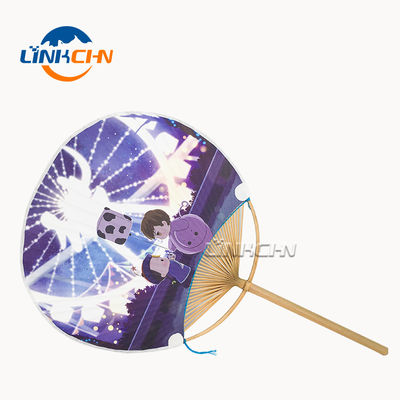 Cartoon Decorative Circular Hand Fan Round Fan in Promotion