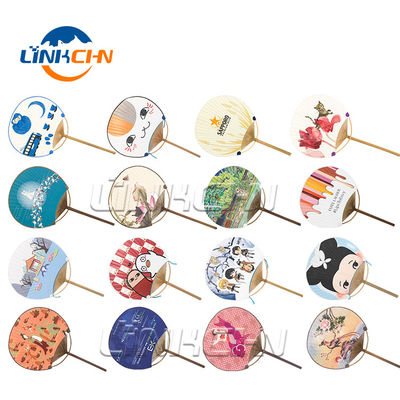 Cartoon Decorative Circular Hand Fan Round Fan in Promotion