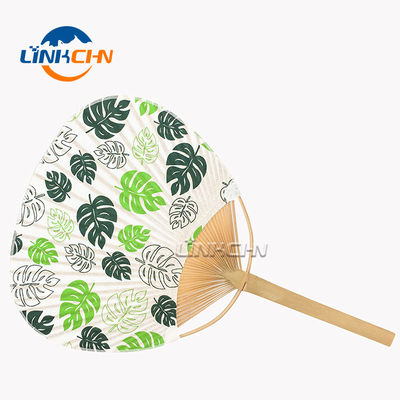 Wholesale Fancy Bamboo Craft Paper Round Hand Fans