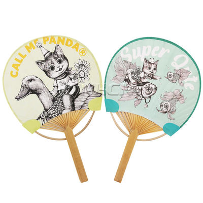 Customized Paper Paddle Handheld Decorative Fans