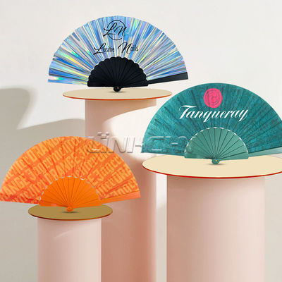 Top Selling Custom Pvc Fabric Sublimation Plastic Hand Fan