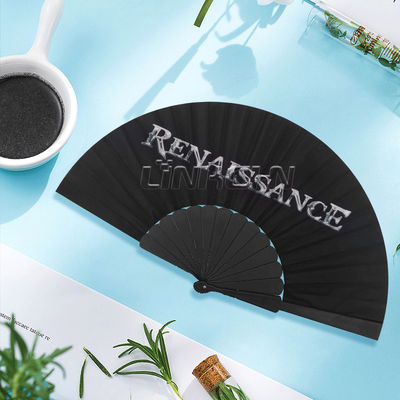 Wholesale Custom Printed Plastic Nylon Accordion Hand Fan
